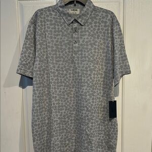Linksoul Astoria Silver Palm Leaves Polo Shirt